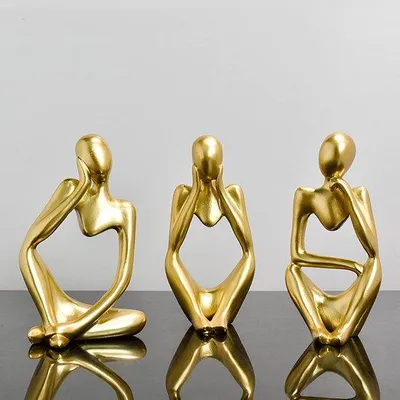 Produktbild von Goldschmelzdankbare 3-teilige kantoor- und Wohnzimmerdekoration
