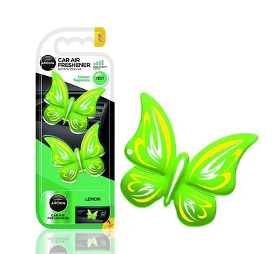 Produktbild von Aroma Car BUTTERFLY Motyle LEMON CYTRYNA – Lufterfrischer für das Auto, Duft: Zitronen
