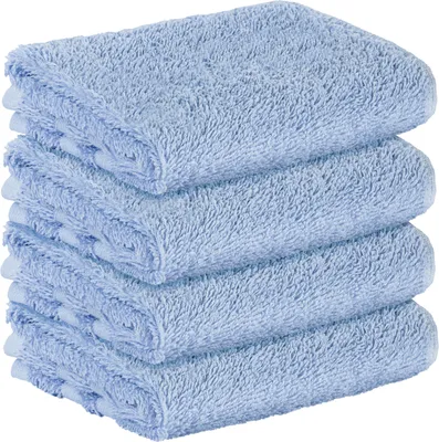 Obrázok produktu pre StickandShine, 4-dielna sada prémiových froté uterákov pre hostí, 30 x 50 cm, svetlo modrá farba, gramáž 500 g/m², 100 % bavlna