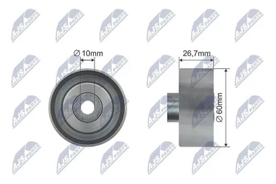 Produktbild von NTY RNK-FR-029 Umlenkrolle Keilrippenriemen für FORD TRANSIT CONNECT (P65, P70, P80) Tourneo Connect Mk1