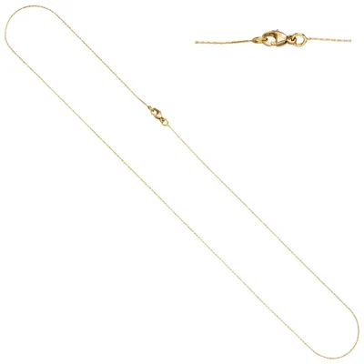 Produktbild von 0,4mm feine Ankerkette Kette Halskette aus 750 Gold Gelbgold 45cm