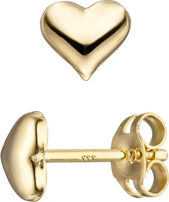 Produktbild von JOBO Ohrstecker Herz 333 Gold Gelbgold Ohrringe Herzohrstecker Herzohrringe