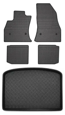 Obrázok produktu pre Gumové autokoberce SolidPRO + vaňa kufra pre: Fiat 500L 2012- 5 ks