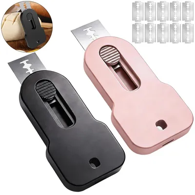 Produktbild von Magnetisches Teigritzmesser Set, 2 Griffe + 10 Ersatzklingen, präzises Brotwerkzeug aus Edelstahl