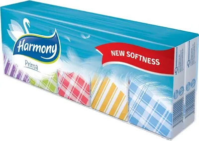 Obrázek produktu pro Kapesníčky papírové Harmony -  třívrstvé Prima / 10 x 10 ks