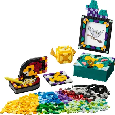 Image de LEGO 41811 DOTS Kit de bureau Poudlard, DIY accessoires Harry Potter pour l'école, kit de bricolage décoration et écussons, kit de bricolage Mosiak pour enfants