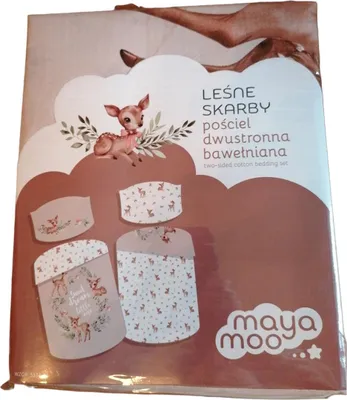 Immagine prodotto di Biancheria da letto per neonati "Tesori della foresta" 100x135 + 40x60 | 100% cotone | rosa | zip | reversibile