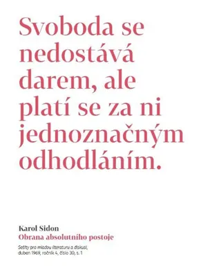 Immagine prodotto di Obrana absolutního postoje | Karol Sidon