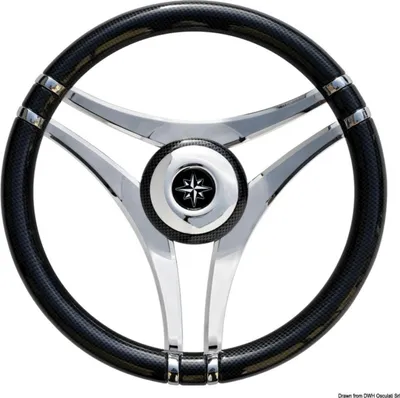 Obrázek produktu pro Jachtařský volant 350 mm carbon look Osculati 45.141.04