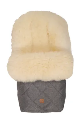 Produktbild von Kaiser, 6545370, Lammfell Fußsack Nelly, Lammfell milky sand, anthracite melange