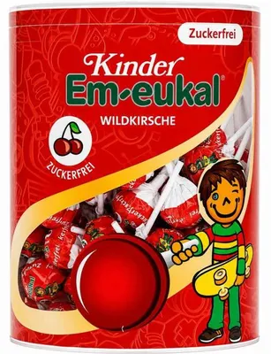 Produktbild von Kinder Em-eukal Lollis Wildkirsche zuckerfrei 100er