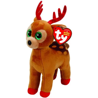 Obrázek produktu pro TY Beanie Boos S 15cm Glubschi Reindeer Tinsel měkká hračka Vánoční plyšová hračka