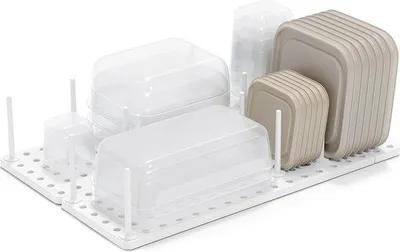 Produktbild von Küchenlade-Organizer-Set, 2-teilig, weiß, einheitliche Größe