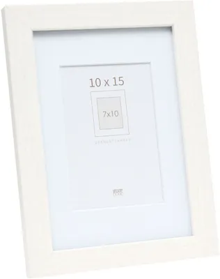 Image de Deknudt S66KF1 cadre photo blanc avec passe-partout 10x15 cm