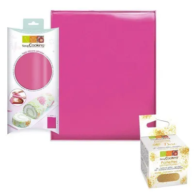Immagine prodotto di Tappeto in silicone per pan di Spagna 30 cm x 40 cm + glitter alimentare dorato