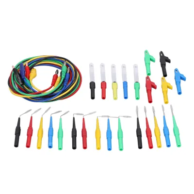 Image de Kit de cordons de test pour fiches bananes, kit de test pour sondes arrière, kit pour sondes arrière, kit de fiches bananes 4 mm, jeu de cordons de test, kit de test pour sondes arrière