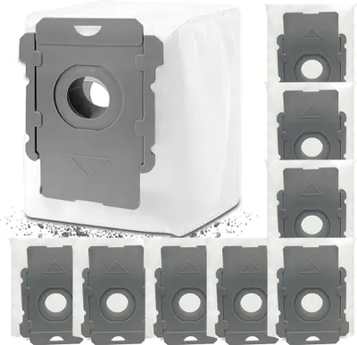 Image de 15 paquets de sacs d'aspirateur de rechange Filtration efficace de la poussière Compatible avec iRobot i7 / i3 / i6 / i8 / e5 / e6 / s9 / j7 Sacs d'élimination automatique de la saleté