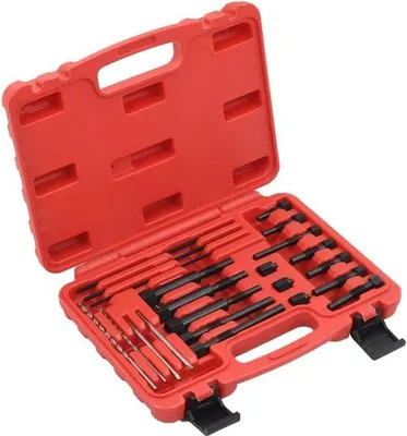 Productafbeelding van 22-delige voorverwarmingsboorset, garage-set, schuifmaat van 8 en 10 mm, spiraalboorstang