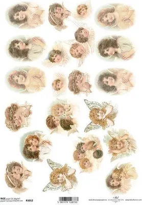 Immagine prodotto di ITD carta di riso carta da decoupage carta morbida, angelo per bambini R1012