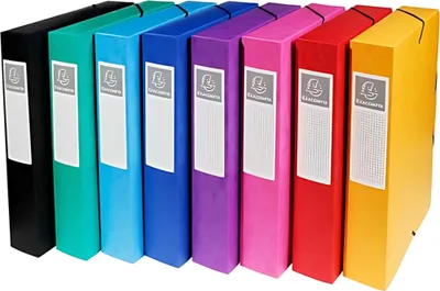 Image de Boîte d'archives Exabox dos 60mm avec étiquette en carton Manila Nature Future, DIN A4 couleurs assorties