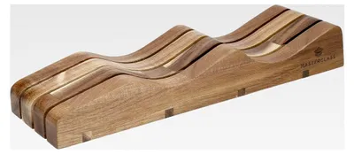 Produktbild von Messerhalter aus Holz für Schubladen und Arbeitsplatten, 35 x 10 x 5,5 cm