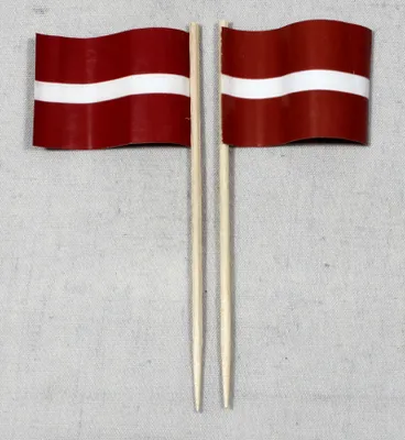 Produktbild von Party-Picker Flagge Lettland Papierfähnchen in Spitzenqualität 25 Stück Beutel