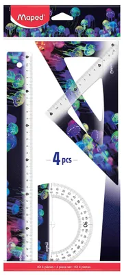 Image de Maped 981833 Maped Kit de géométrie DEEPSEA PARADISE, 4 pièces