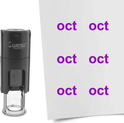 Produktbild von CombiCraft Selbstfärbender Stempel 'Monatskürzel Oct' in der Farbe Lila, Ø10mm