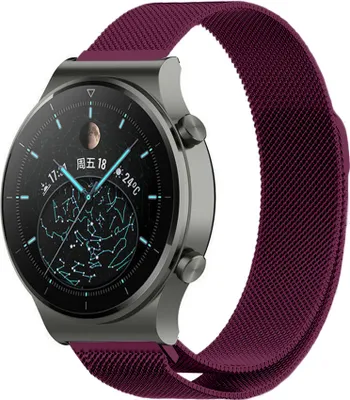Produktbild von Strap-It Huawei Watch GT 2 Pro Milanese Armband (Lila)