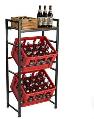 Imagen del producto de Estantería para cajas de bebidas, con capacidad para 2 cajas y estante
