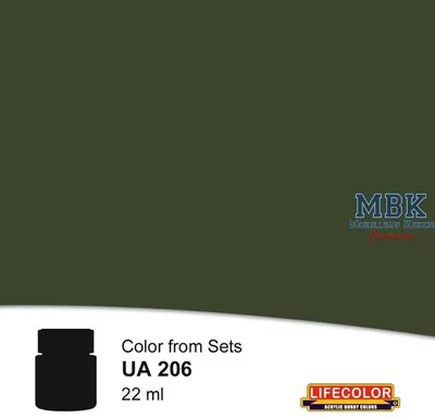 Obrázek produktu pro LIFECOLOR LC-UA206 UA206 Olivově zelená RAL 6003