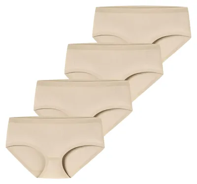 Produktbild von Schiesser Damen Panty Invisible Baumwolle 4-Pack sand - Größe 42