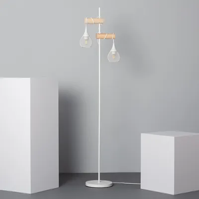 Produktbild von Stehlampe Aluminium und Holz Monah Weiß