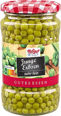 Image de Hofgut Jeunes pois précuits très fins et tendres Gutes Essen 370ml