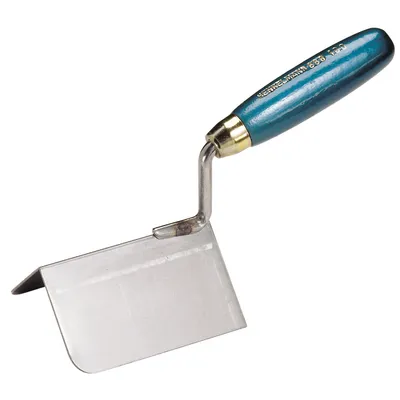 Produktbild von Jung Außeneckenkelle Länge 100mm Breite 60mm Stärke 1,5mm Winkel 90 Grad Blatt aus gehärtetem Stahl - 888 100 00