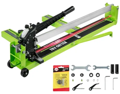 Produktbild von VEVOR 39-Zoll Fliesenschneider Handflächenschneider, mit Wolframkarbid-Ritzrad Professioneller Vinylplanken-Schneider, verstellbare Laserführung für präzises Schneiden von Porzellan- und Keramikfliesen, 39.4 Zoll/3.28 ft