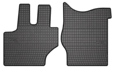 Image de Tapis avant en caoutchouc pour Mercedes-Benz 814 1983-1998 – 2 pièces, noirs, sur mesure