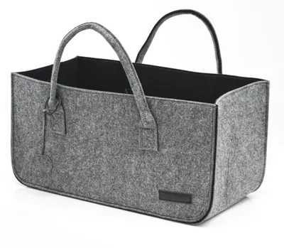 Produktbild von Schwerlast Filztasche - 50x25x25 Filz Einkaufstasche - Kamintasche Kaminholzkorb