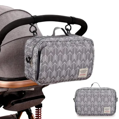 Imagen del producto de Bolsa para cochecito con cambiador y organizador, pequeña, multifuncional para cochecitos y sillas