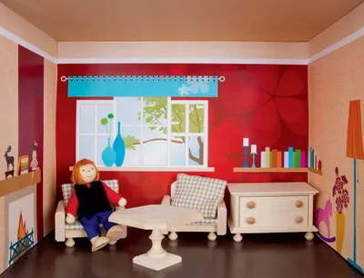 Produktbild von Puppenhaus im Regal, Wohnzimmer