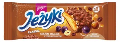 Zdjęcie produktu dla Jeżyki Classic Ciastka w Czekoladzie Mlecznej z Bakaliami - Goplana 140 g
