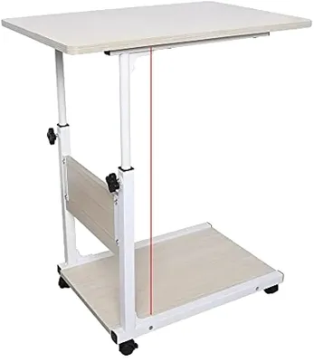 Obrázek produktu pro Přenosná pracovní stanice, výškově nastavitelná, mobilní provedení, BÍLÁ