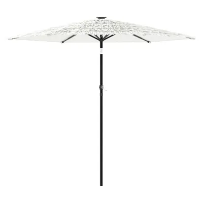 Produktbild von vidaXL Sonnenschirm mit Stahlmast Weiß 268x268x226 cm