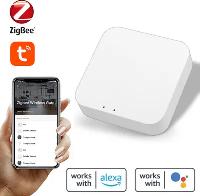 Produktbild von Tuya ZigBee3.0 Drahtloses intelligentes Heimtor Intelligentes Hausleben Multifunktionsgeraete Verknuepfung Zentrale Steuerung Kompatibel mit Alexa Google Home