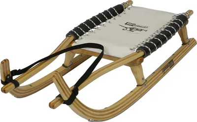 Produktbild von GL Rodel 120 cm Doppel Farbe natur, Rennstahl, Gurtband, weiß
