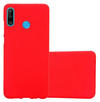 Produktbild von Cadorabo Schutzhülle für Huawei P30 LITE Hülle in Rot Handyhülle TPU Etui Cover Case