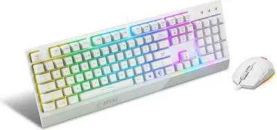 Immagine prodotto di MSI Vigor GK30 Combo White tastiera Mouse incluso USB QWERTY Italiano Bianco