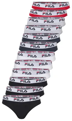 Produktbild von FILA Brazilian-Slips BRAZILIAN 12ER-PACK 12er-Pack mit elastischem FILA-Logo-Bund Black-White-Navy-Grey-Red L