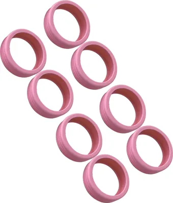Image de 8PCS Couvertures de roues de valise à bagages Housse de protection en silicone contre les chocs pour trolley Housse de protection en silicone pour trolley Rose
