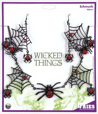 Produktbild von narrenwelt narrenwelt narrenwelt Schmuckset Spinne Halloween Accessoire